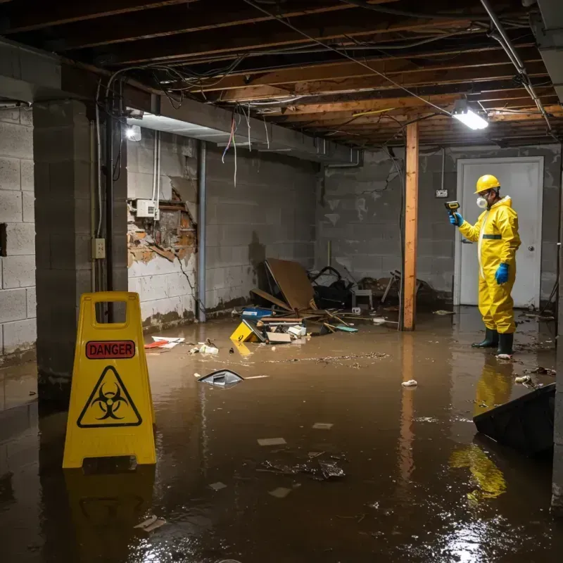 Flooded Basement Electrical Hazard in Evendale, OH Property